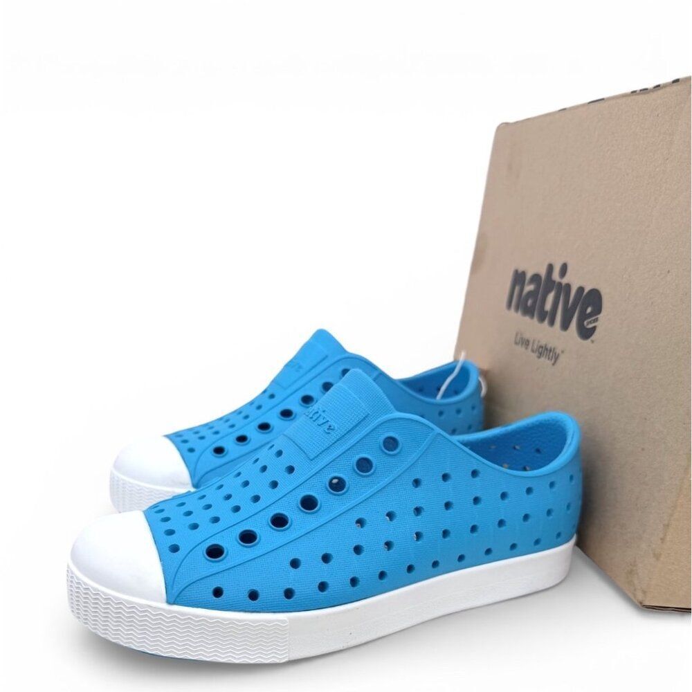 Native Shoes Jefferson Kids Water Shoes Vivid Blue Slip-On EVA C10 US 10 EU 27